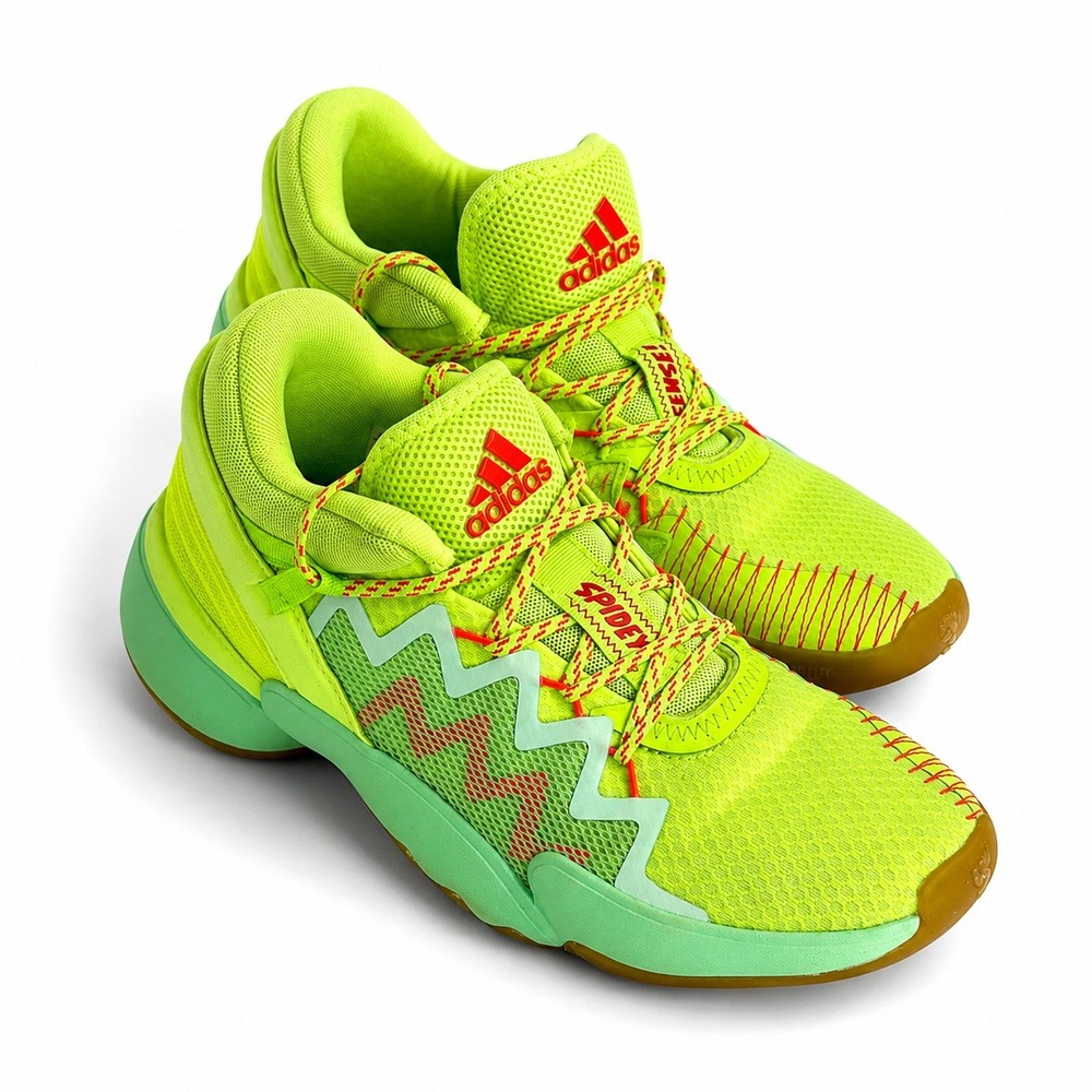 adidas D.O.N. Issue 2 Marvel Spida Sense Basketball Shoes Green 6Y Spider-Man